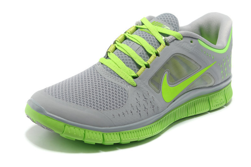 Nike Free 5.0 +2 Running Shoes Grey Green