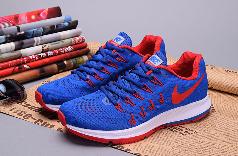 2016 Nike Zoom Pegasus 33 Blue Red Shoes