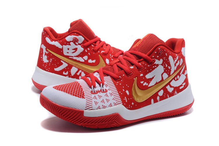 kyrie 3 red and gold