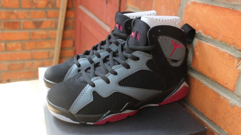 Air Jordan 7 Fuchsia Flash GS Black Red Shoes