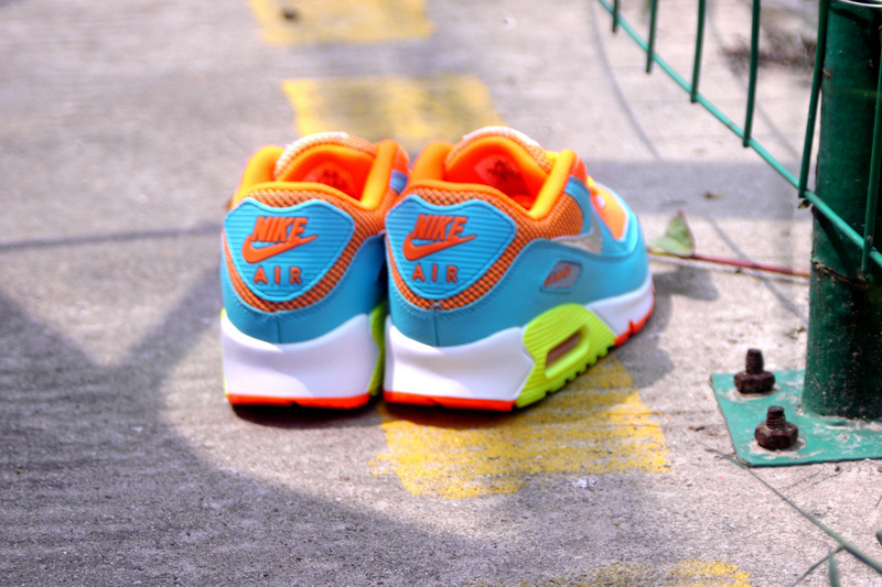 Nike Air Max 90 Orange Blue White Green For Women