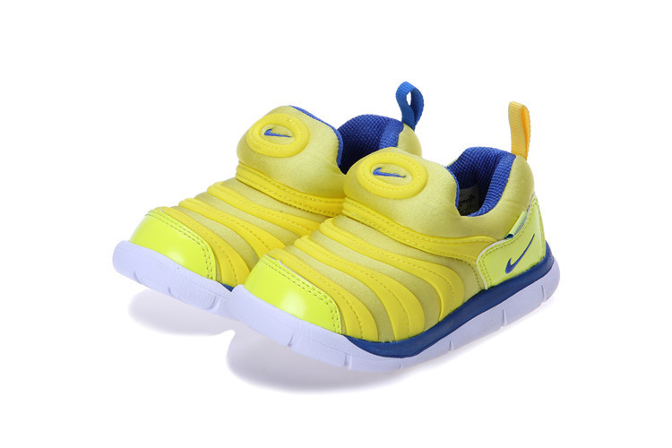 Kids Nike Dynamo Free Yellow Blue Shoes