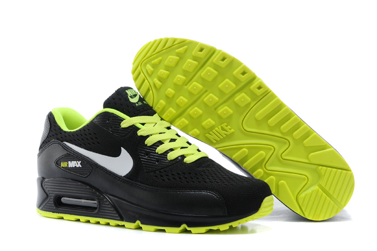 Nike Women Air Max 90 Knit Black Green Shoes