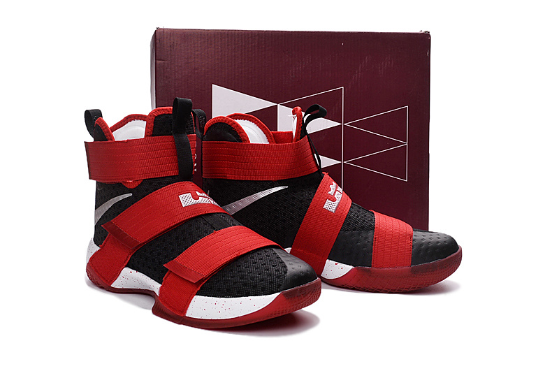 lebron soldier 10 red and black