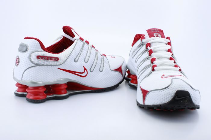 red and white nike shox