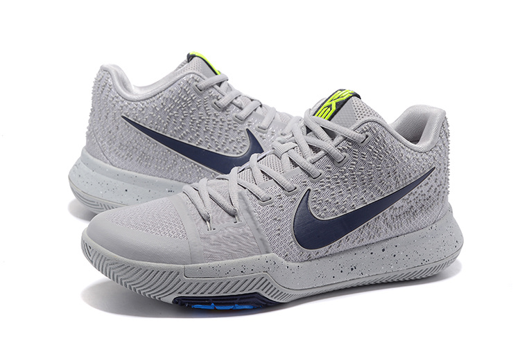New Men Nike Kyrie 3 Wolf Grey Shoes 