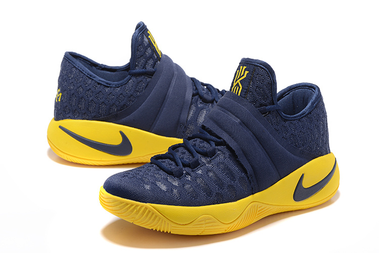 blue and yellow nike basketball shoes