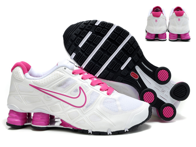 New Nike Shox Turbo 12 Mesh Shoes White Pink For Women - Click Image to Close