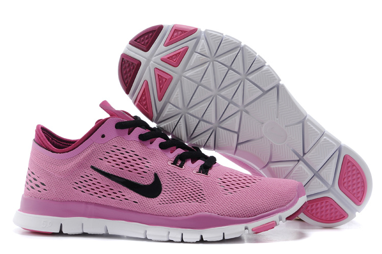 New Women Nike Free 5.0 Pink Black Training Shoes