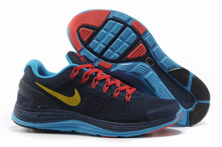 Nike 2013 Moonfall Grenadine Black Blue Red Yellow Sport Shoes