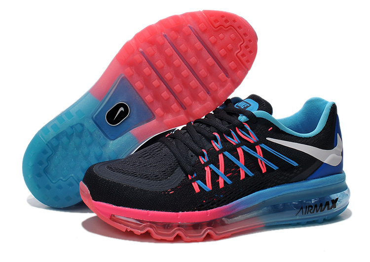 Nike Air Max 2015 Black Pink Blue Women Shoes