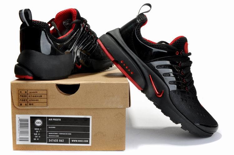 New Nike Air Presto 2 Carve Black Red Sport Shoes With Big Holes