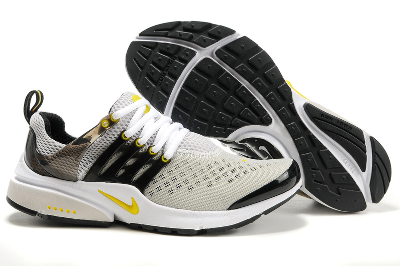 New Nike Air Presto 2 Carve Grey Black Yellow White Sport Shoes With Big Holes