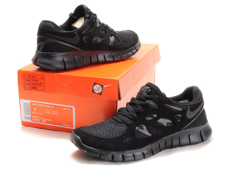 Nike Free 2.0 All Black Running Shoes