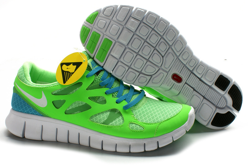 Nike Free 2.0 Running Shoes Green Grey