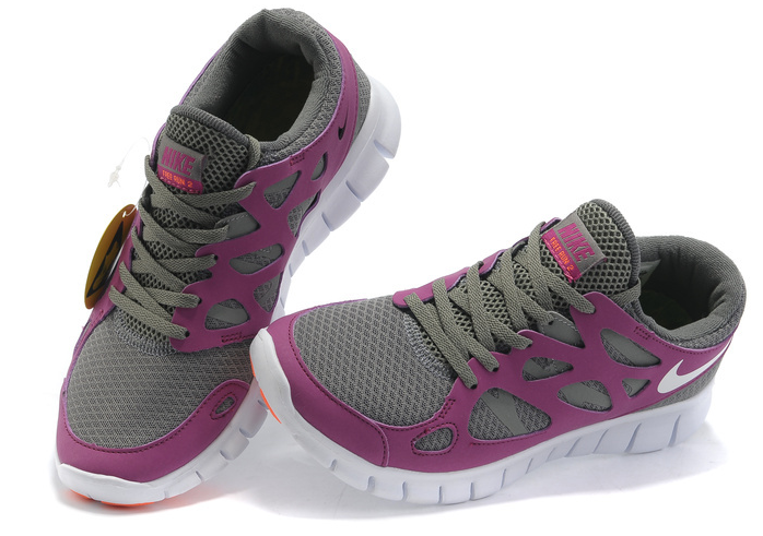 Nike Free 2.0 Running Shoes Grey Purple White