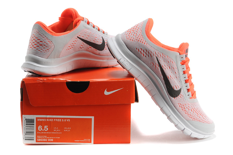 Nike Free 3.0 V5 Grey Orange Black Running Shoes