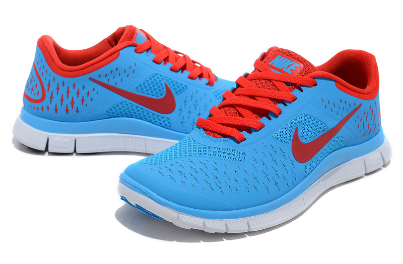 women's nike red and blue shoes