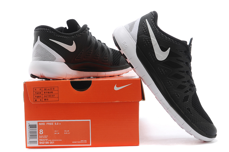 World-Up Nike Free 5.0 Black White Shoes