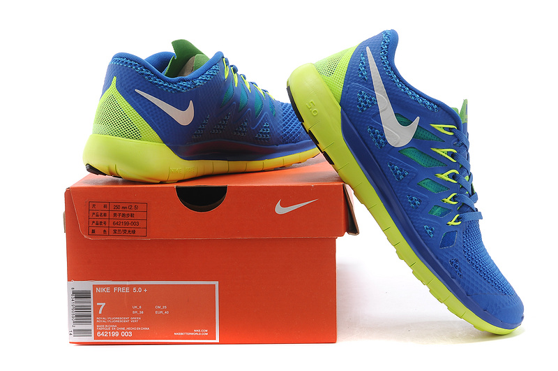 World-Up Nike Free 5.0 Blue Green Shoes