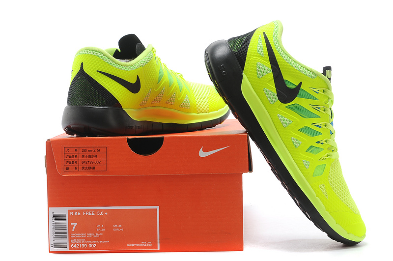 World-Up Nike Free 5.0 Green Black Shoes