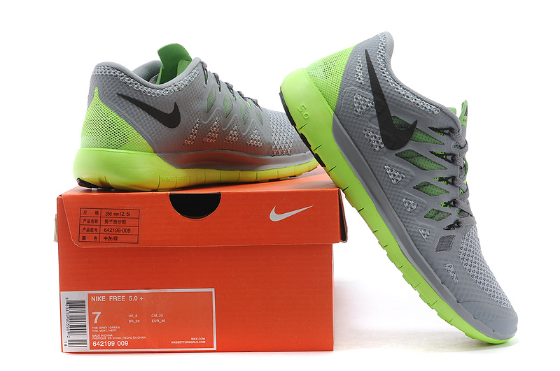 World-Up Nike Free 5.0 Grey Green Shoes