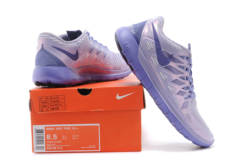 World-Up Nike Free 5.0 Purple Silver Shoes