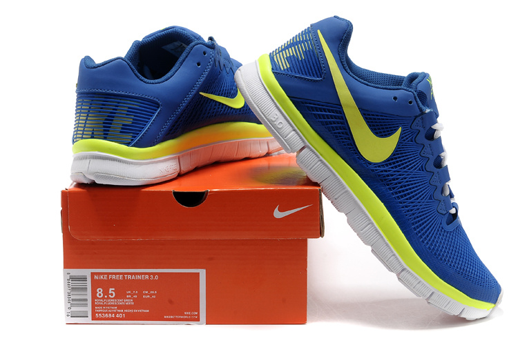 Nike Free 3.0 Trainer Blue Yellow Shoes