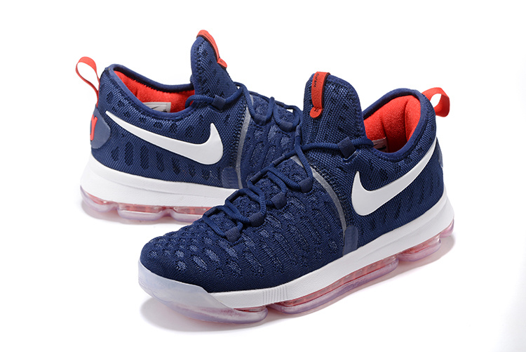 red white and blue nike basketball shoes
