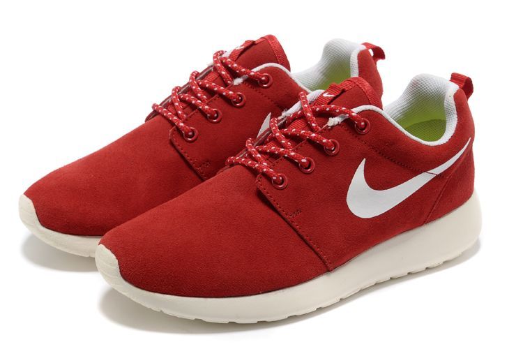 nike roshe run red white