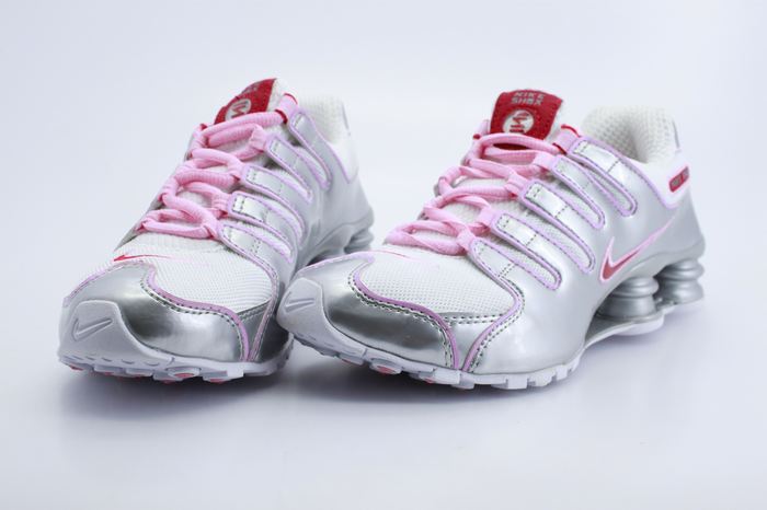 Women Nike Shox NZ Shoes White Silver Red