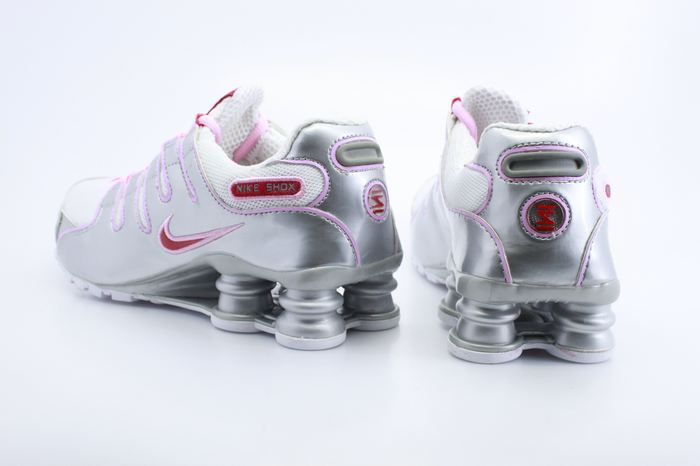 Women Nike Shox NZ Shoes White Silver Red