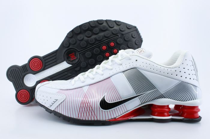 Nike Shox R4 Shoes White Red Grey Black Swoosh