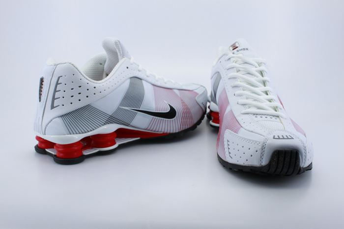 Nike Shox R4 Shoes White Red Grey Black Swoosh