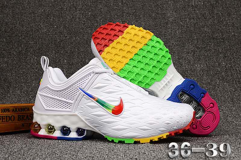 rainbow nike shox