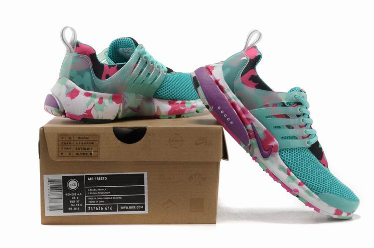 Women Nike Air Presto 1 Camo Green Pink Sport Shoes