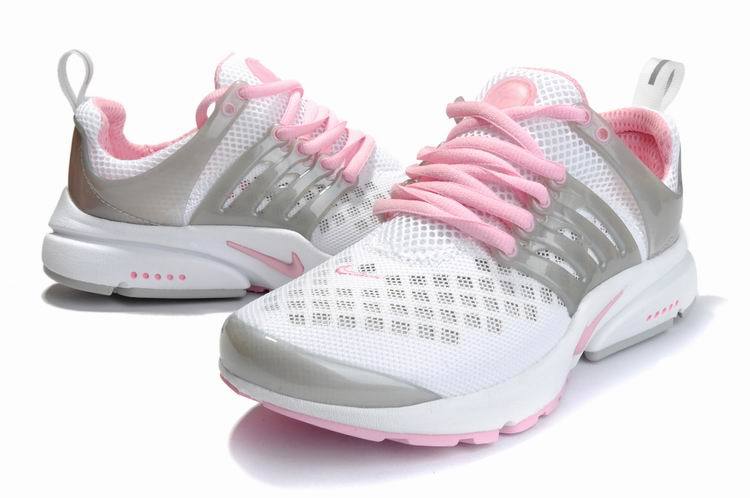 Women Nike Air Presto 2 Carve White Grey Pink Sport Shoes With Holes