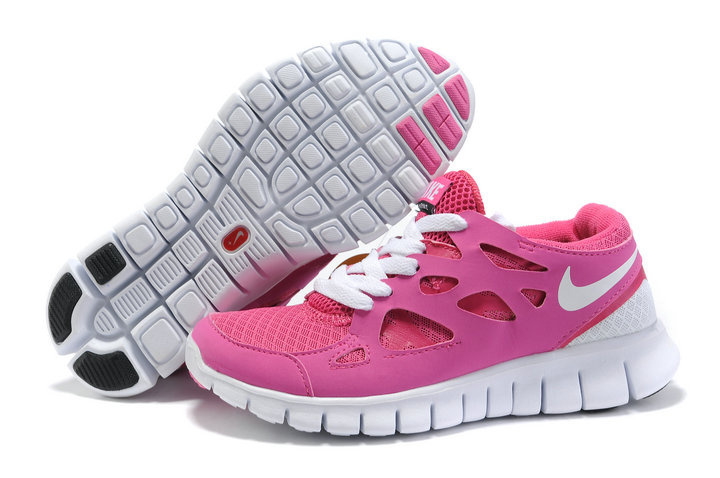 Women Nike Free 2.0 Pink White Running Shoes