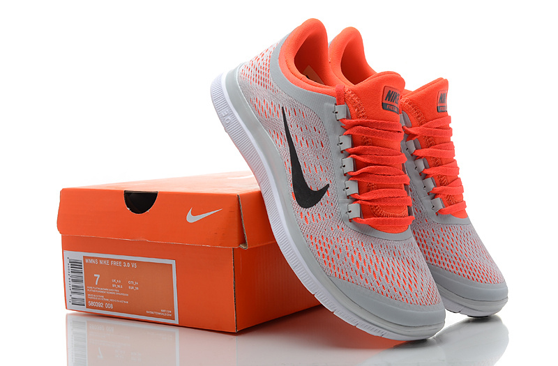 nike gray and orange shoes