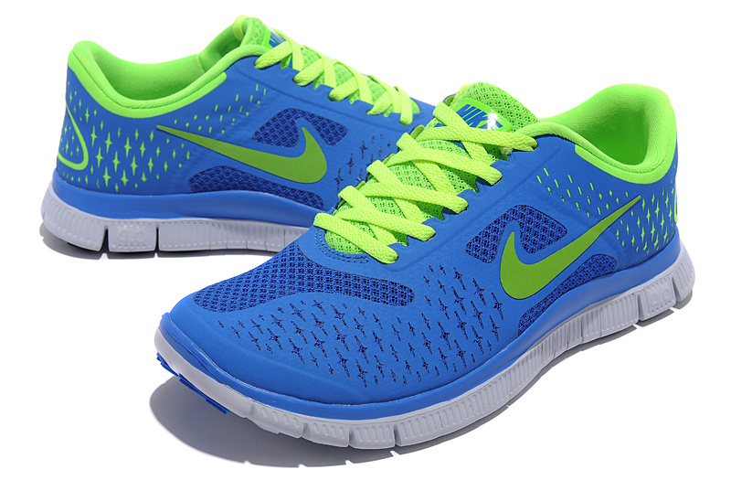 nike blue green running shoes